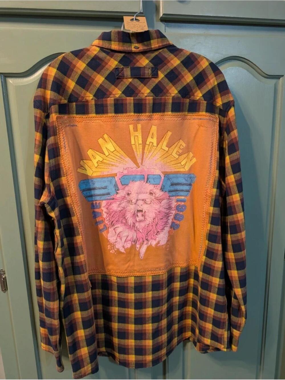 Van Halen Upcycled Flannel Shacket